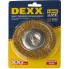 Щетка DEXX дисковая со шпилькой, витая стальная латунированная проволока 0,3мм, d=100мм