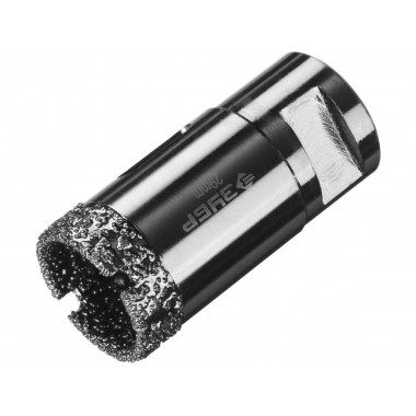 Алмазная коронка ЗУБР "ПРОФЕССИОНАЛ" универсальная для УШМ, сухое сверление, алмазы на вакуумной пайке,  посадка М14, d=29мм