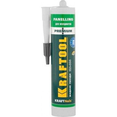 Клей монтажный KRAFTOOL KraftNails Premium KN-604,  для молдингов, панелей и керамики, без растворителей, 310мл