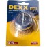 Щетка DEXX чашечная со шпилькой, витая стальная латунированная проволока 0,3мм, d=75мм