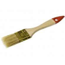 Кисть плоская ЗУБР "УНИВЕРСАЛ-ОПТИМА", светлая щетина, деревянная ручка, 35мм