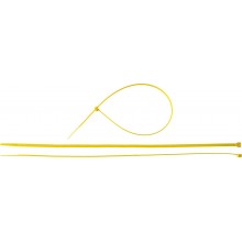 Хомуты нейлоновые ЗУБР "МАСТЕР" желтые, 4,8 мм x 400 мм, 100 шт