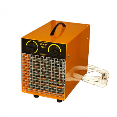 Тепловентилятор 3 кВт, спиральный, ЛУЧ-М Тв-3.0/2.0 ТП, с электронным регулятором температуры и переключением мощности