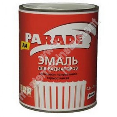 Эмаль PARADE A4 termo acryl, белый полуматовый, 2,7л металлическая банка (Россия)