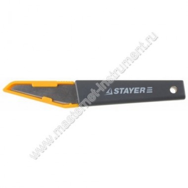 Нож STAYER MASTER 09560, хозяйственный, пластиковая рукоятка, 65 мм