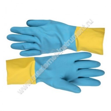 Экстрастойкие латексные перчатки STAYER 11210-L, с неопреновым покрытием, с х/б напылением, размер L