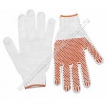 Трикотажные перчатки STAYER МASTER 11404-S, 7 класс вязки, х/б, защита от скольжения, размер S - M
