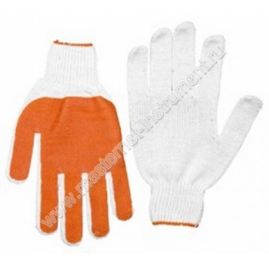 Трикотажные перчатки STAYER МASTER 11405-XL, 7 класс вязки, х/б, обливная ладонь из ПВХ, размер L-XL