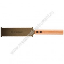 Модельная ножовка ЗУБР ЭКСПЕРТ 15153-120, японский тип зубьев, толщина пропила 0,6 мм, шаг зуба 1,1 мм, длина 120 мм