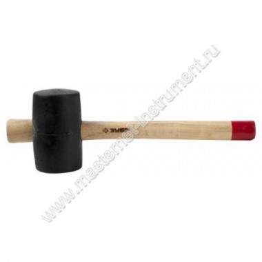 Киянка резиновая ЗУБР МАСТЕР 2050-55_z01, с деревянной ручкой, 0,34 кг, 55 мм