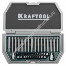 Набор усиленных бит KRAFTOOL INDUSTRY 26550-H44 для высоких нагрузок, с двумя адаптерами, 44 предмета в наборе