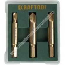 Набор экстракторов KRAFTOOL 26770-H3 для крепежа с износом граней шлица до 95%, для PH1/PZ1, PH2/PZ2, PH3/PZ3, 3 предмета в упаковке