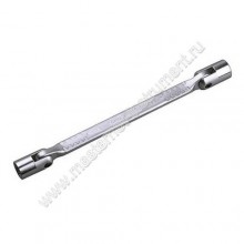 Шарнирный двусторонний ключ KRAFTOOL 27210-12-13, Cr-V сталь, хромированное покрытие, 12 х 13 мм.