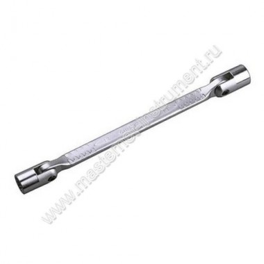 Шарнирный двусторонний ключ KRAFTOOL 27210-18-19, Cr-V сталь, хромированное покрытие, 18 х 19 мм.