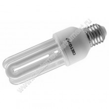 Энергосберегающая лампа СВЕТОЗАР 44332-15 U-КЛАССИКА стержень, цоколь E27(стандарт), Т3, 3U, теплый белый свет (2700 К), 8000 час, 15Вт(75)