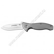 Большой складной нож STAYER PROFI 47621-2, металлическая рукоятка, нержавеющее лезвие.