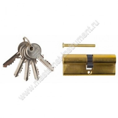 Цилиндровый механизм ЗУБР ЭКСПЕРТ 52101-80-1, тип ключ - ключ, цвет латунь, механизм секретности 5-PIN, размер 80 мм