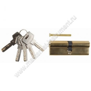 Цилиндровый механизм ЗУБР ЭКСПЕРТ 52105-90-1, тип ключ-ключ, цвет латунь, механизм секретности 6-PIN, размер 90мм