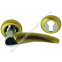 Межкомнатные дверные ручки LEGIONER 53027-SG-G, цвет - матовое золото и золото