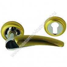 Межкомнатные дверные ручки LEGIONER 53027-SG-N, цвет - матовое золото и никель