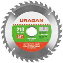 Диск пильный по дереву URAGAN Оптимальный рез 36801-210-30-36