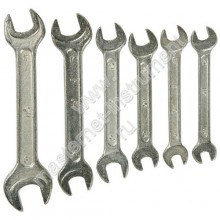 Набор СИБИН Ключи рожковые, оцинкованные, 8-19 мм, 6 шт