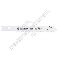 Полотно STAYER PROFI по металлу (0,5-1,5 мм) для электролобзика, T118GF, US, волнообразная разводка, фрезерованные зубья, Bi-M