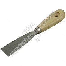 Шпательная лопатка STAYER PROFI c нержавеющим полотном, деревянная ручка, 30 мм