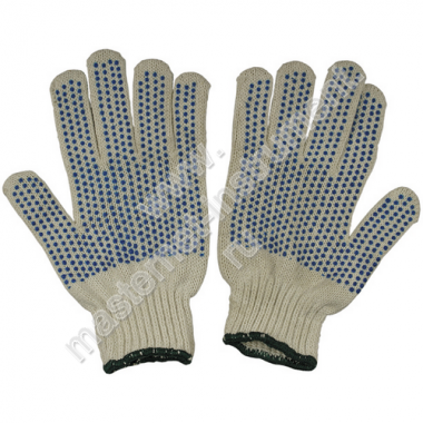 Перчатки ЗУБР хлопчатобумажные с защитой от скольжения, XL