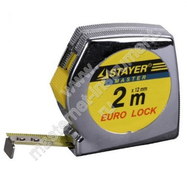Рулетка STAYER EURO LOCK, 3 м