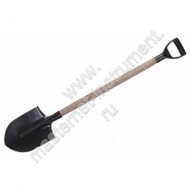 Лопата ЗУБР штыковая из нержавеющей стали, с черенком и пластиковой ручкой